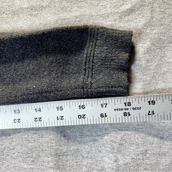 Old Navy Women's Small Long Dark Gray Sweater Cotton Blend Round Neck Oversized - Picture 12 of 15